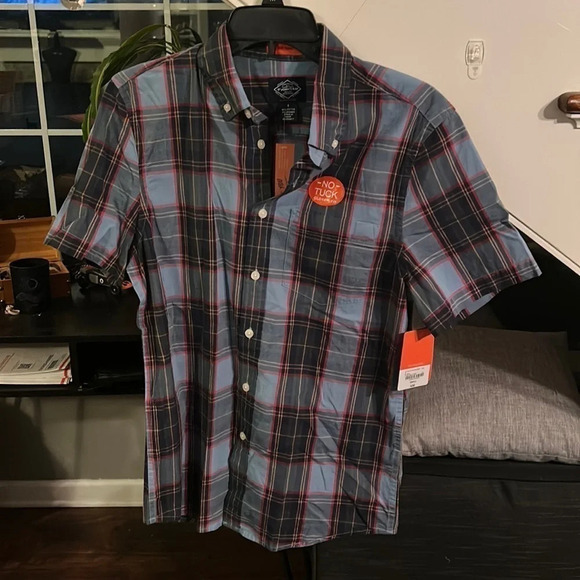 Blue Plaid St John's Bay Button Up - Picture 1 of 6